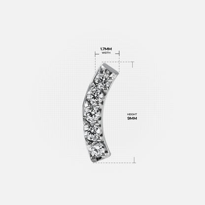 STYLISH CURVATURE FLAT BACK STUD