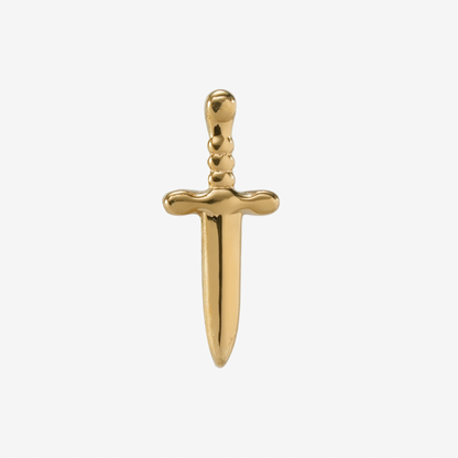 GOLDEN DAGGER FLAT BACK STUD