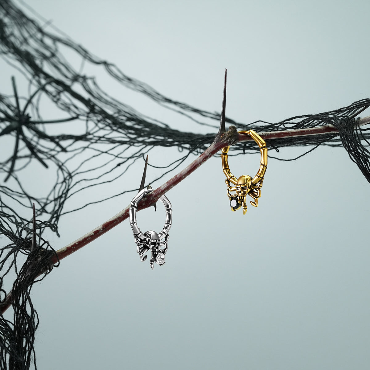 ARACHNID SKULL EARRINGS