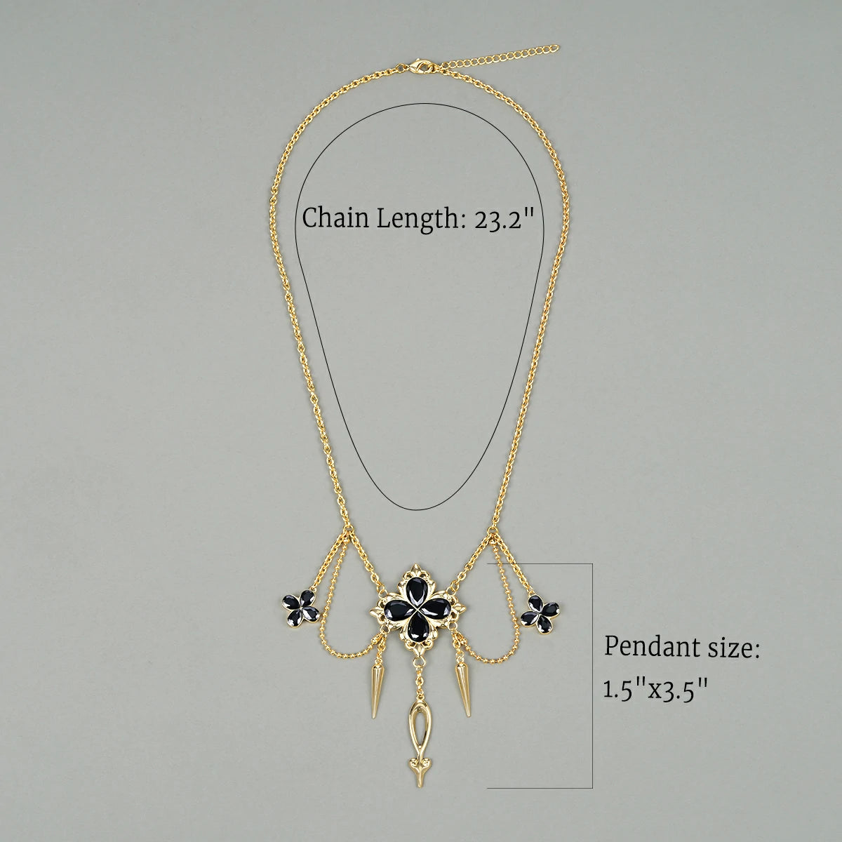 MIDNIGHT CLOVER NECKLACE
