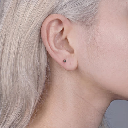 Core Ball Titanium Flatback Stud