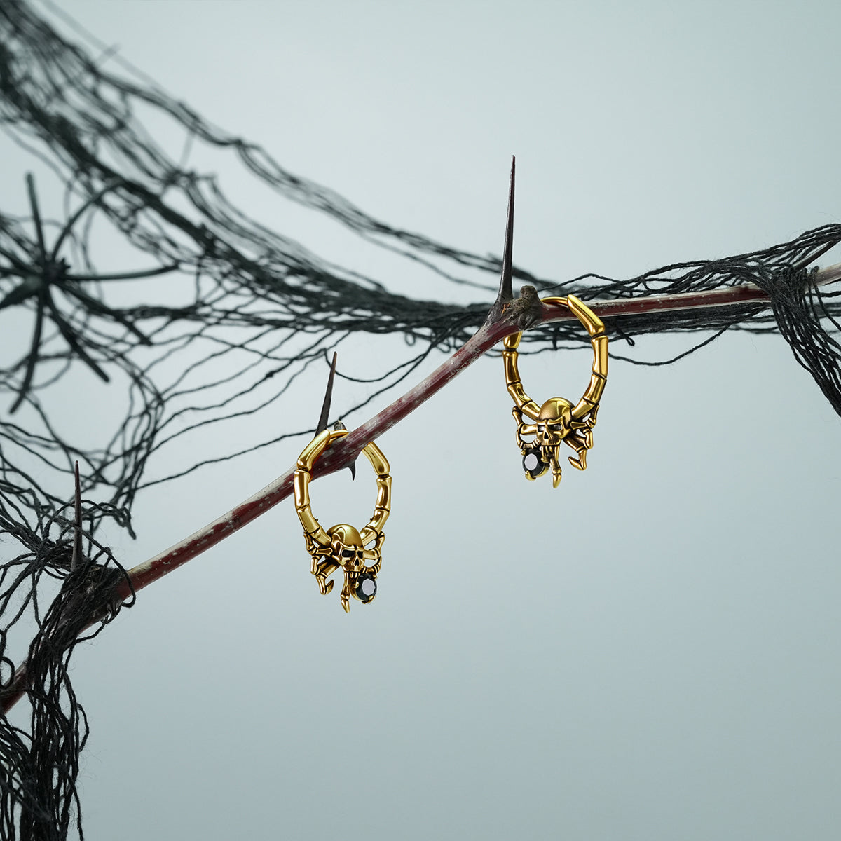 ARACHNID SKULL EARRINGS