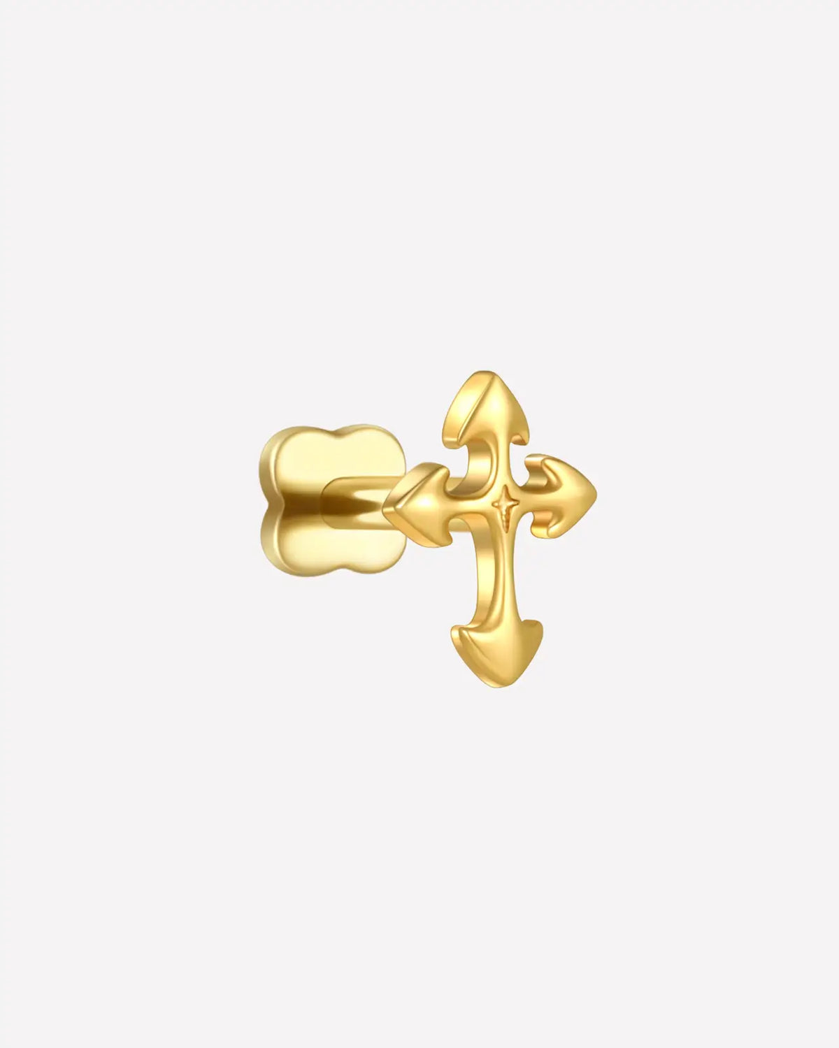GOTHIC CROSS FLATBACK STUD