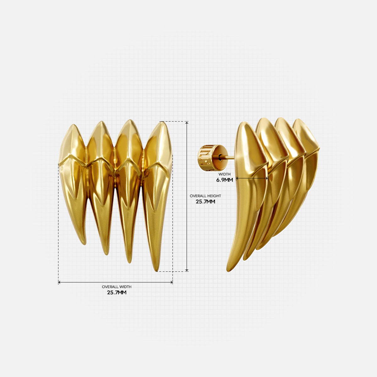 CARAPACE WING EAR STUDS