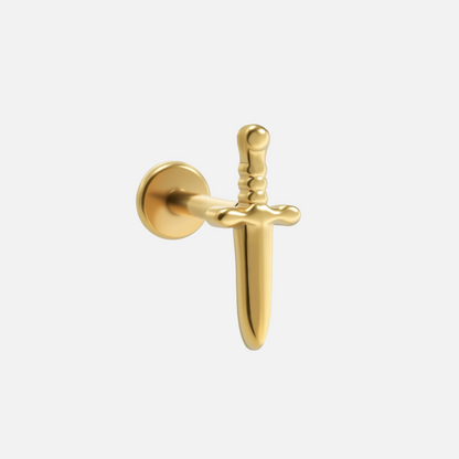 GOLDEN DAGGER FLAT BACK STUD
