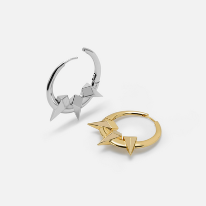 TRI-SPIKE CREST EARRINGS