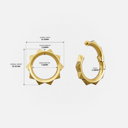 VERTEX SPIKE RING STACKS (5PCS)