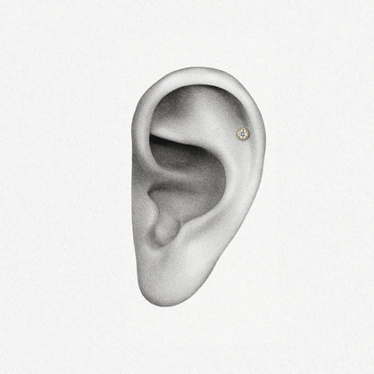 MINIMAL SPARKLE FLAT BACK STUD