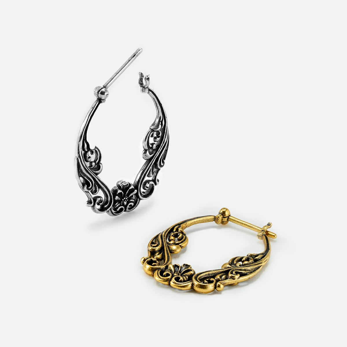 FLORAL SCROLL EARRINGS