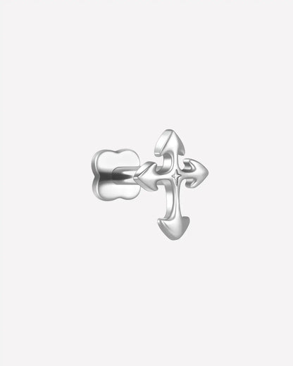 GOTHIC CROSS FLATBACK STUD