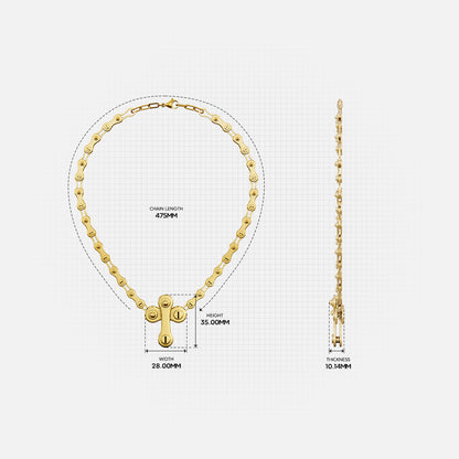 INDUSTRIAL CROSS NECKLACE