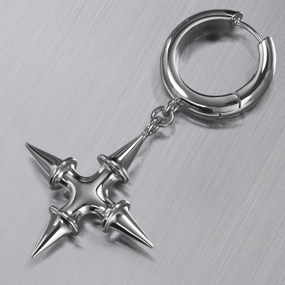 SPIKE CROSS EARRINGS