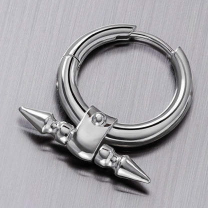 DUAL SPIKE HOOP EARRINGS