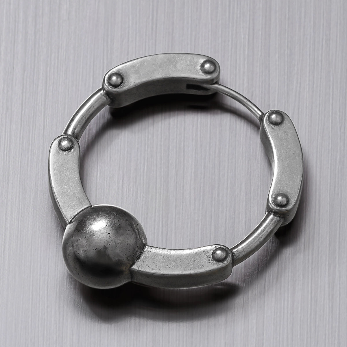INDUSTRIAL SPHERE LINK EARRINGS