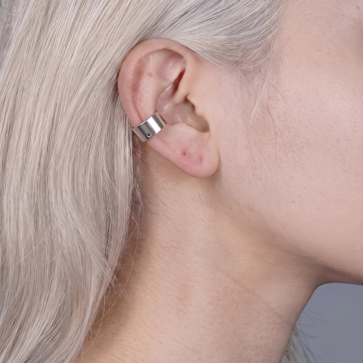 Arc Polished Steel Ear Cuff