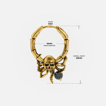 ARACHNID SKULL EARRINGS