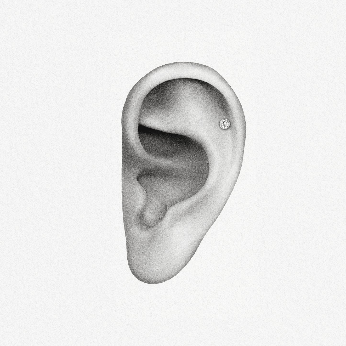 MINIMAL SPARKLE FLAT BACK STUD