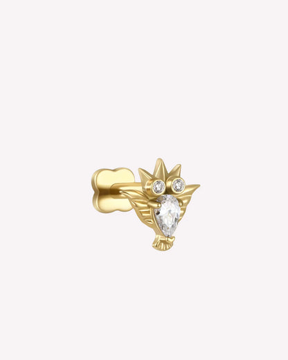 CRYSTAL OWL FLATBACK STUD