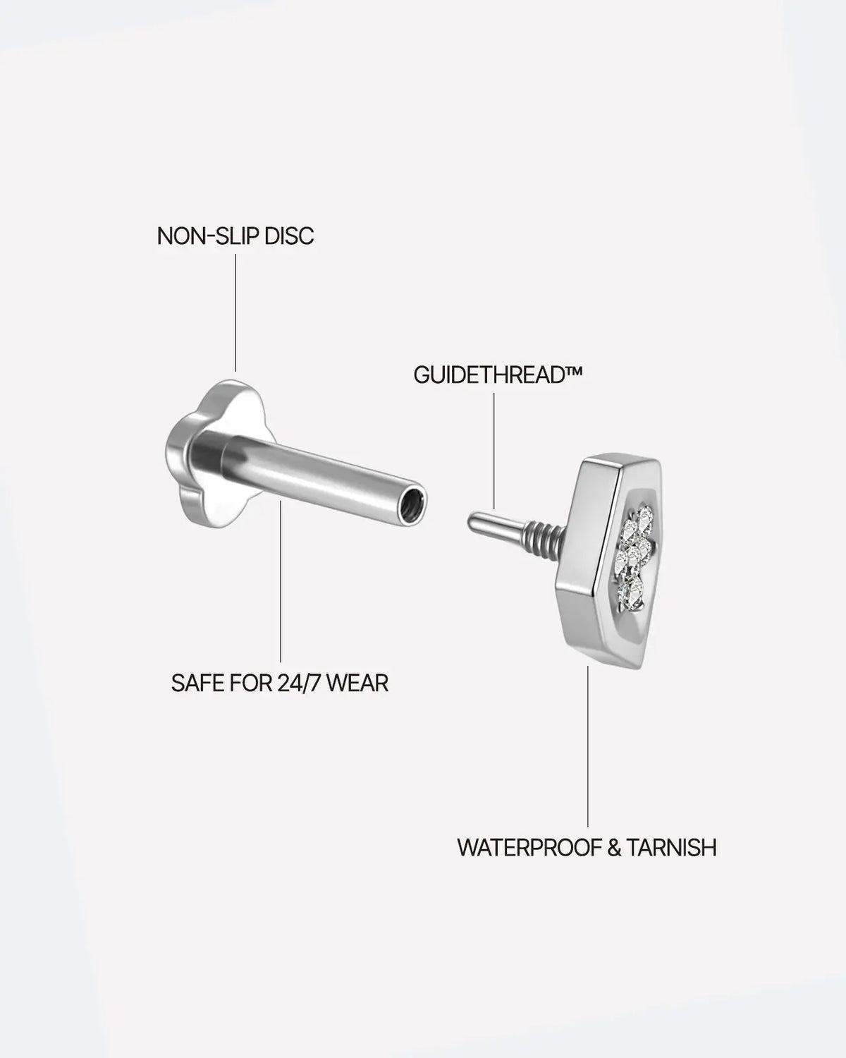 CRYSTAL SHIELD FLATBACK STUD