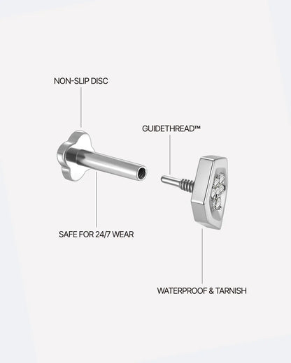 CRYSTAL SHIELD FLATBACK STUD