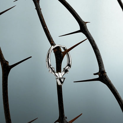 CREST STONE HOOP EARRINGS