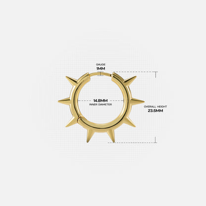 REBEL SPIKE HOOP EARRINGS