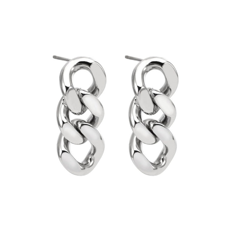Cuban Link Drop Ear Stud