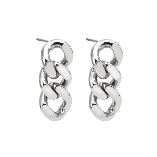 Cuban Link Drop Ear Stud