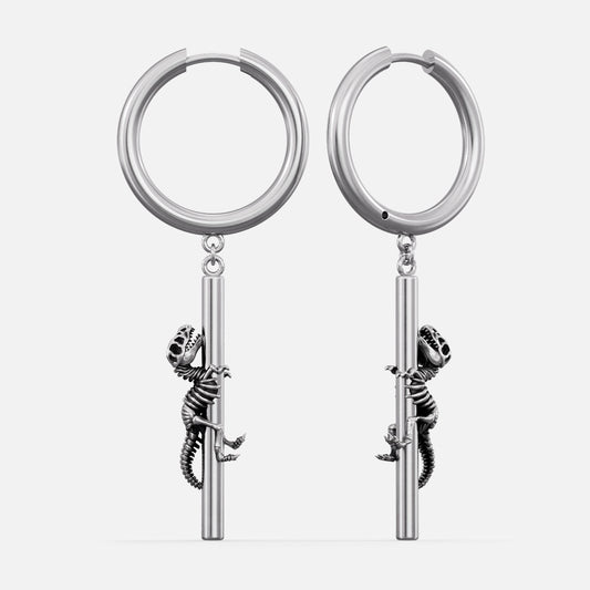 ANCIENT DRAGON FOSSIL EARRINGS