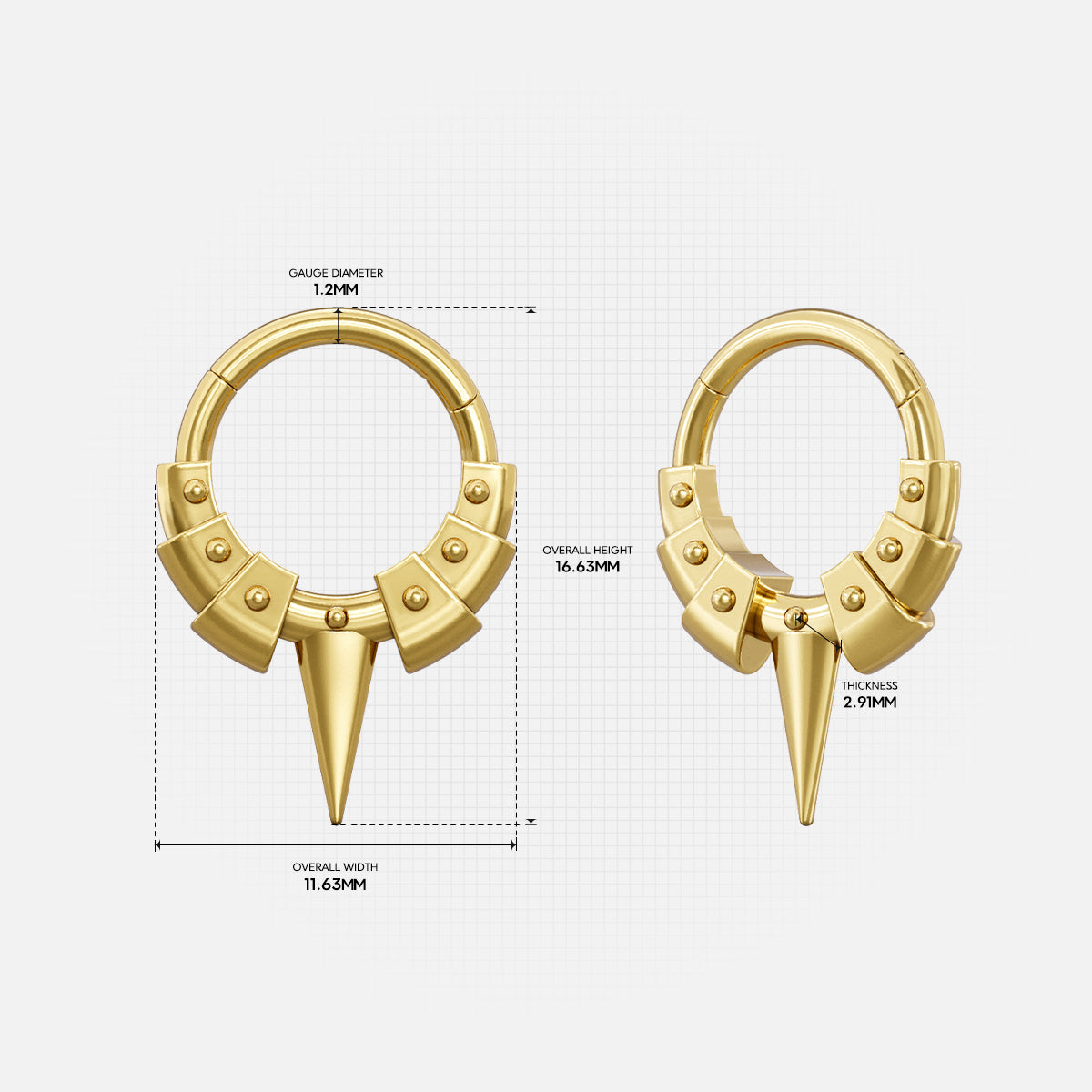INTERLOCK SPIKE SEPTUM CLICKER