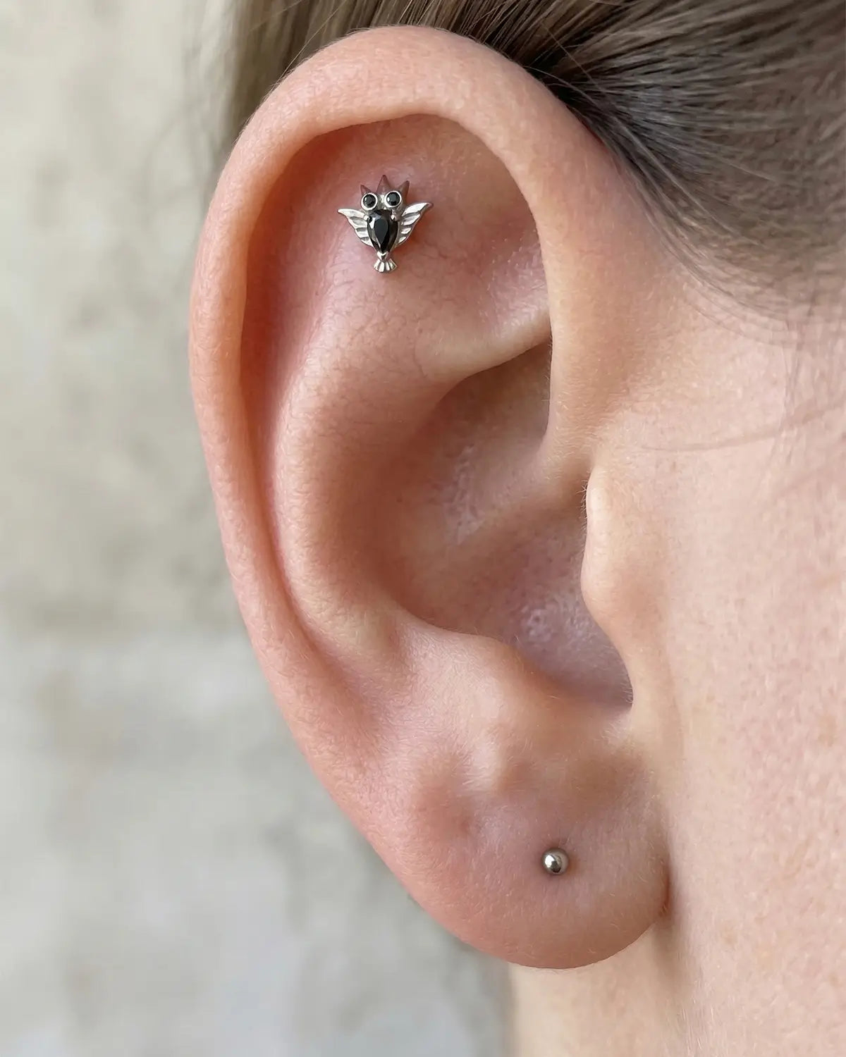 CRYSTAL OWL FLATBACK STUD