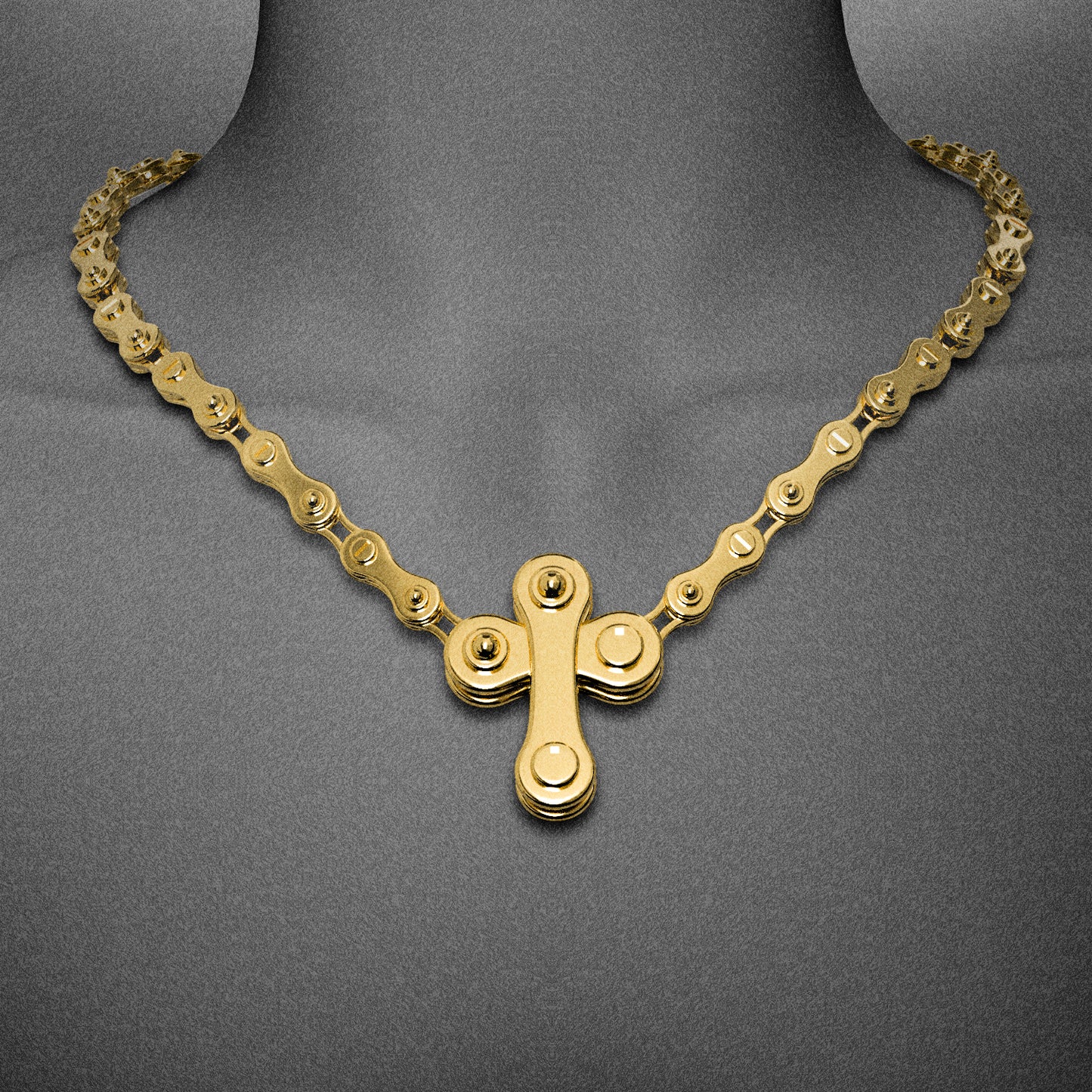 INDUSTRIAL CROSS NECKLACE