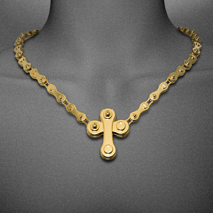 INDUSTRIAL CROSS NECKLACE