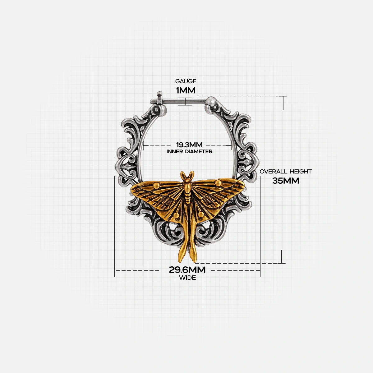 BAROQUE MOTH EARRINGS