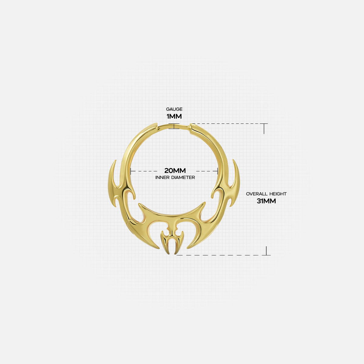 HELLFIRE WING EARRINGS