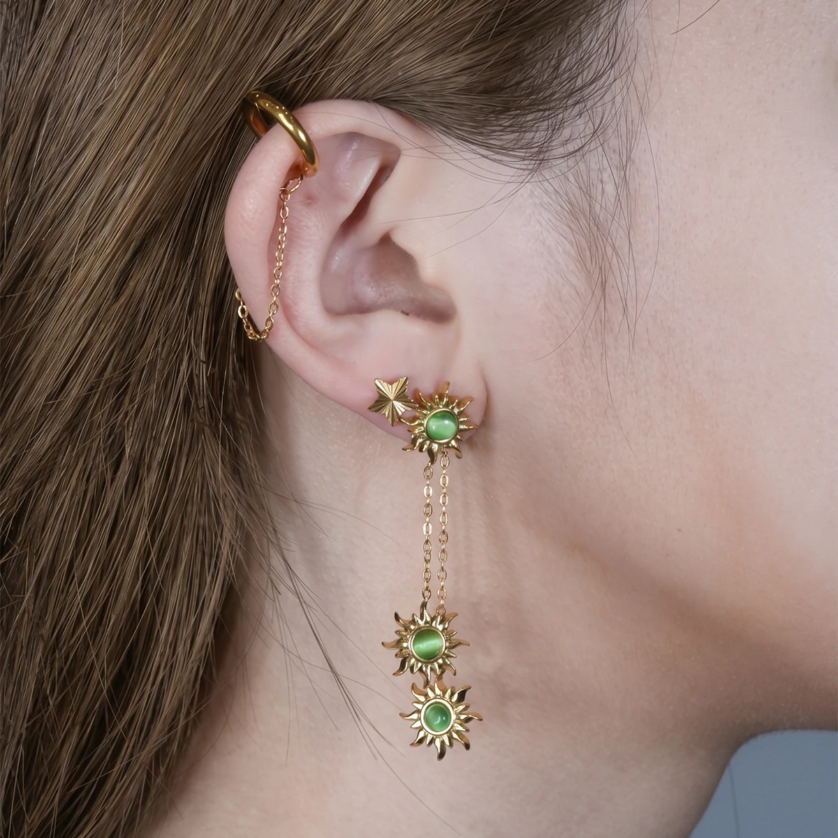 Aurum Chain Ear Cuffs