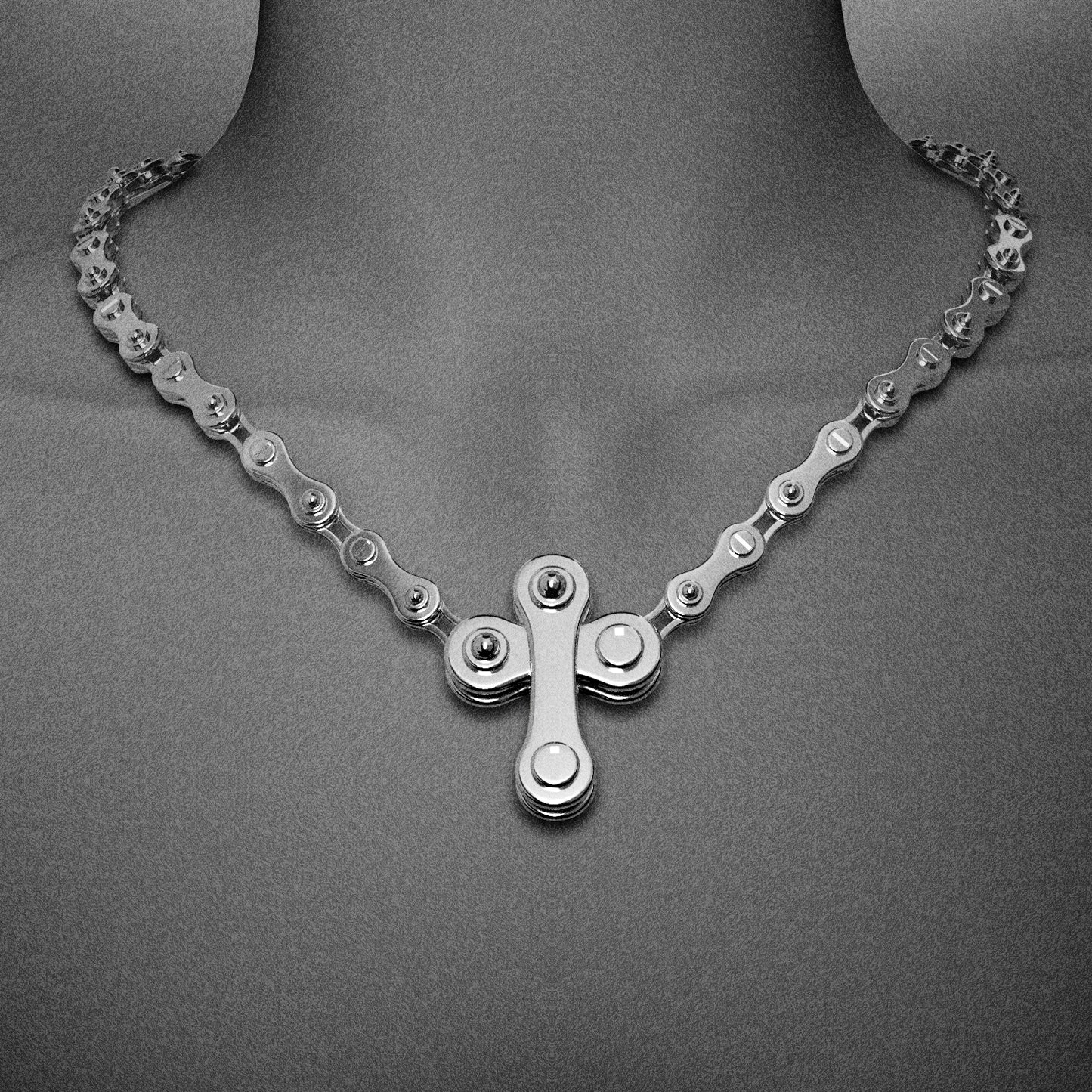 INDUSTRIAL CROSS NECKLACE
