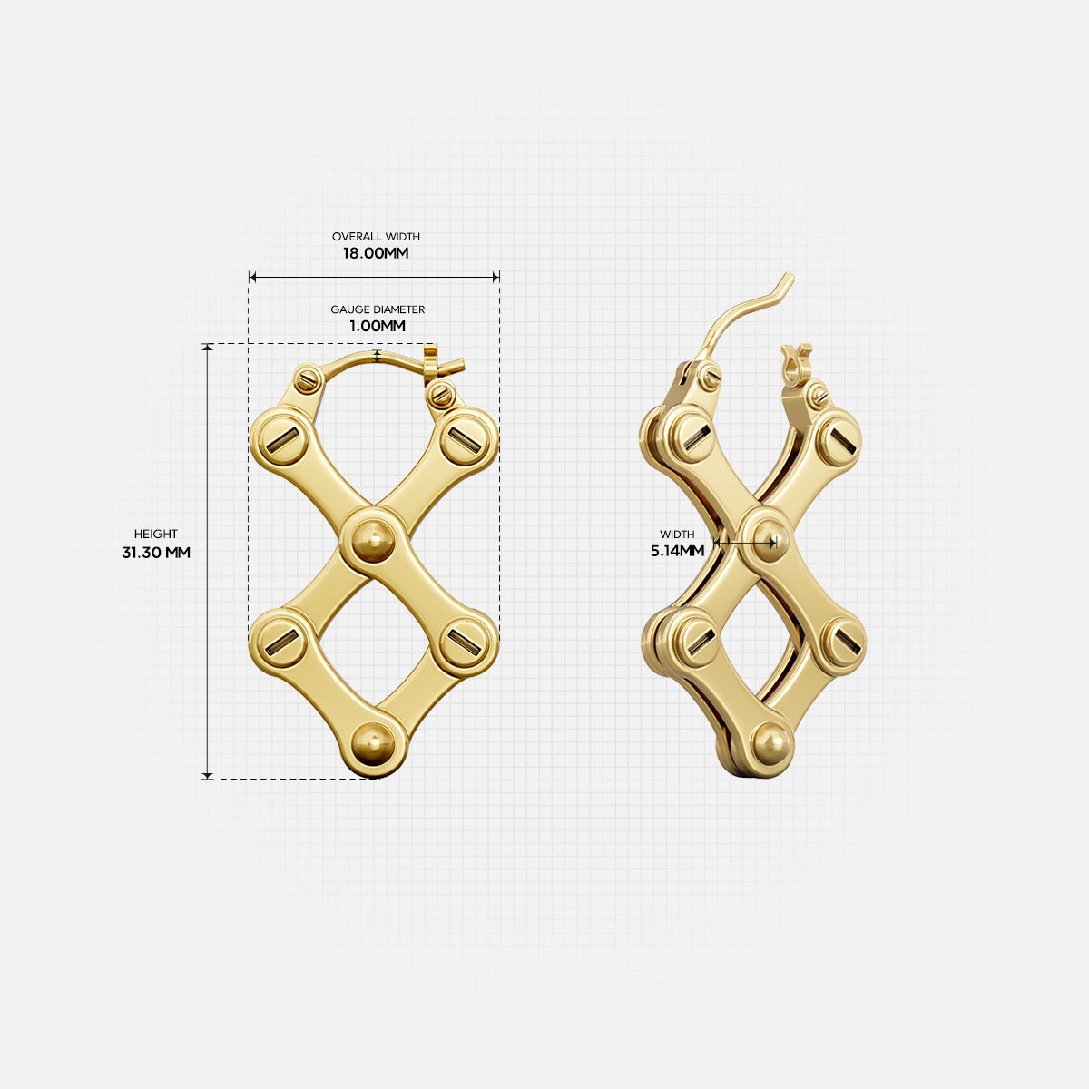 CHAINLINK X EARRINGS