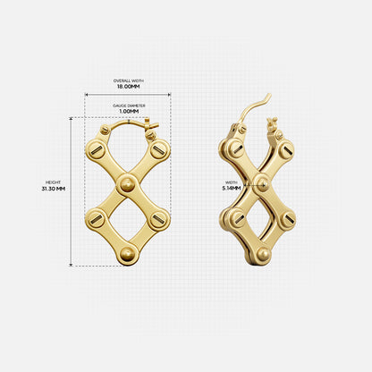 CHAINLINK X EARRINGS