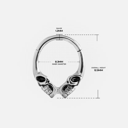 TWIN SKULL SEPTUM CLICKER