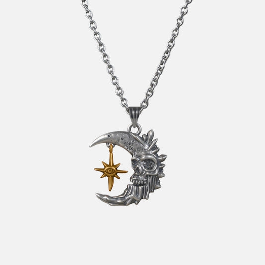 MYSTIC MOON SKULL NECKLACE