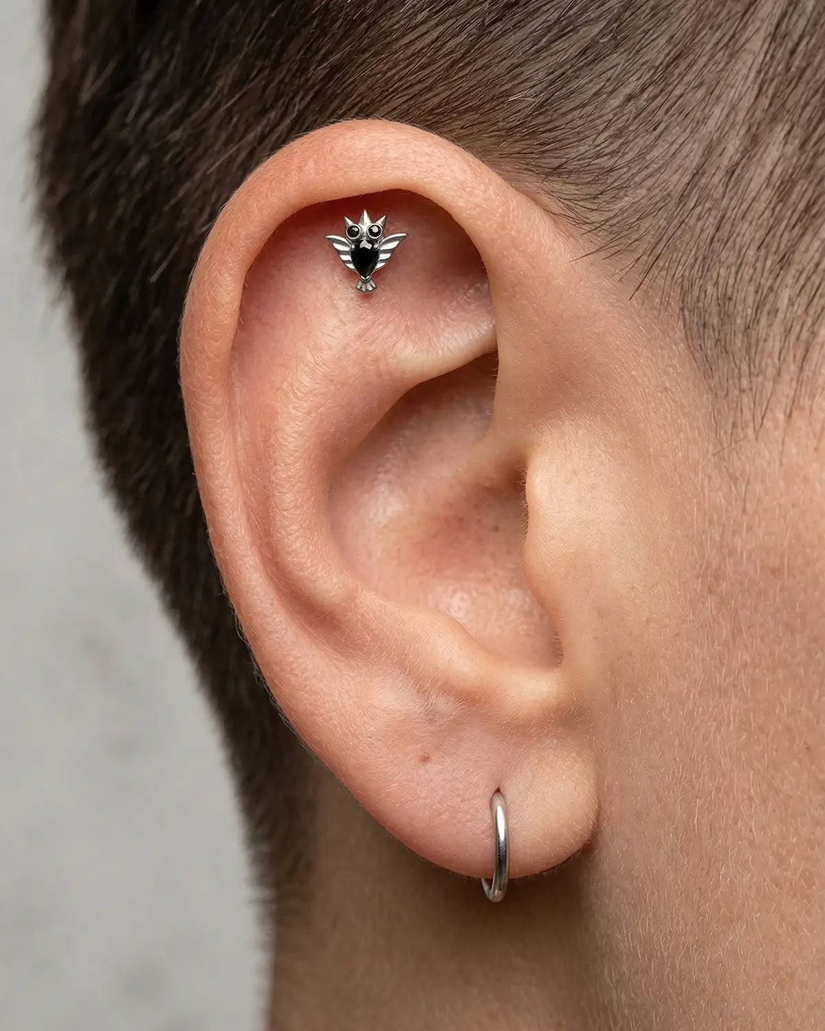 CRYSTAL OWL FLATBACK STUD