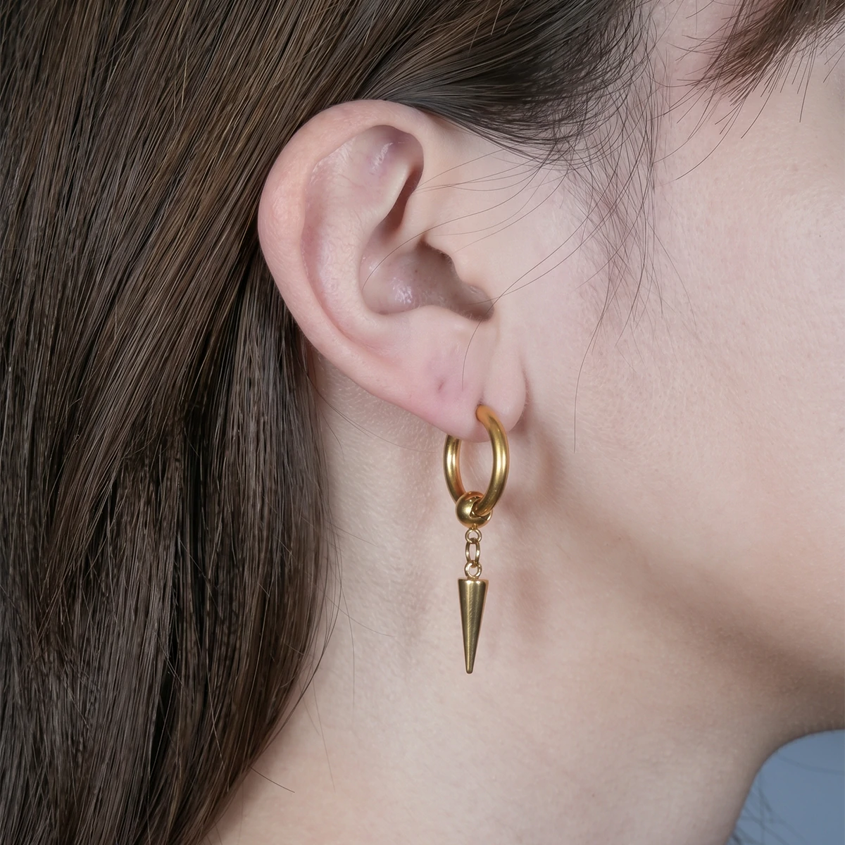 Aurum Spike Hoop Earrings