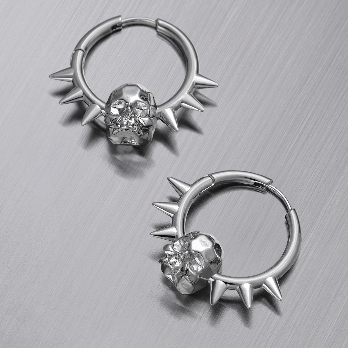 SPIKED SKULL EARRINGS