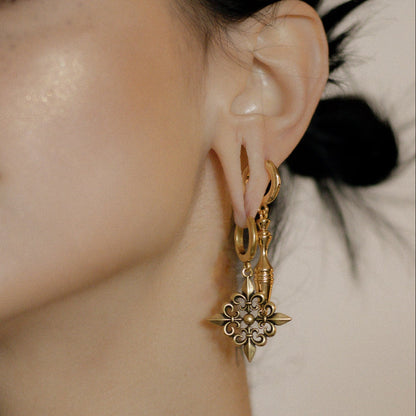 FLEUR-DE-LIS ELEGANCE EARRINGS