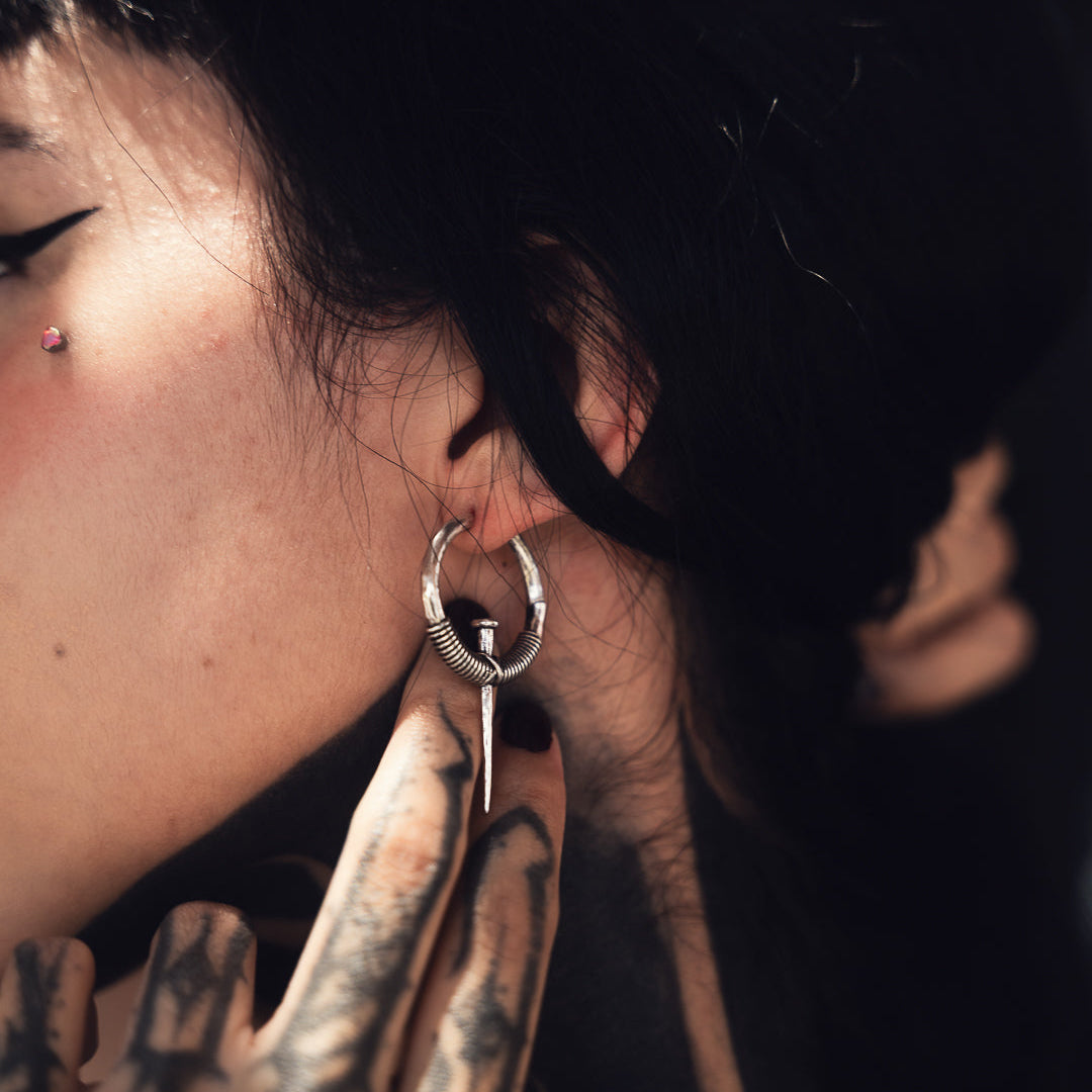 COILED NAIL EARRINGS