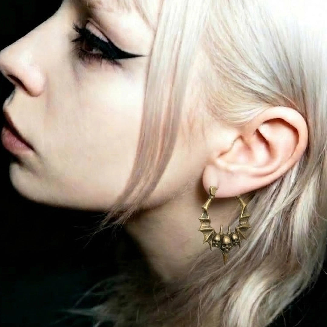 BAT SKULL EARRINGS