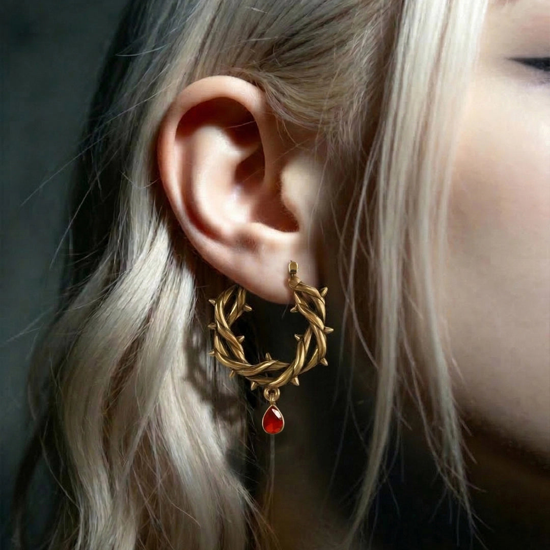 BLOOD THORN CROWN EARRINGS