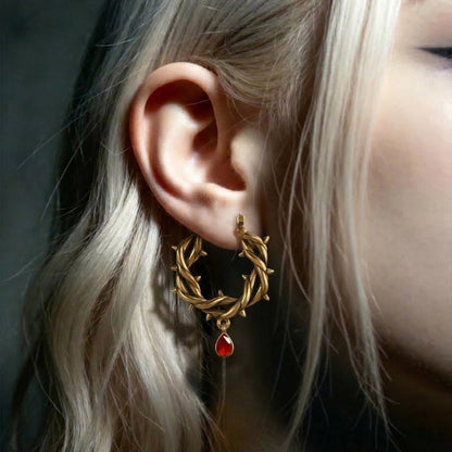 BLOOD THORN CROWN EARRINGS