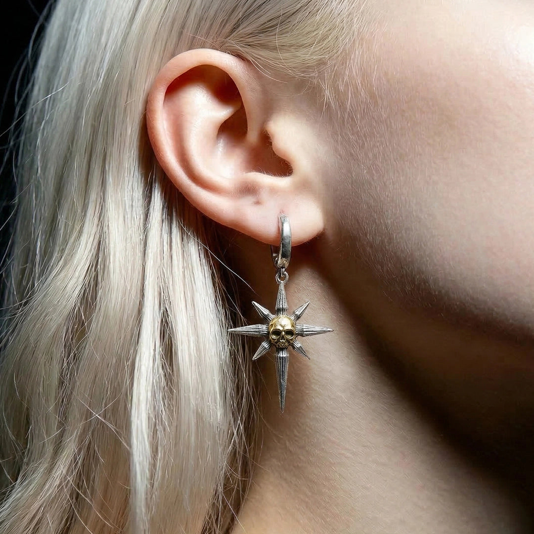 STARBURST SKULL EARRINGS